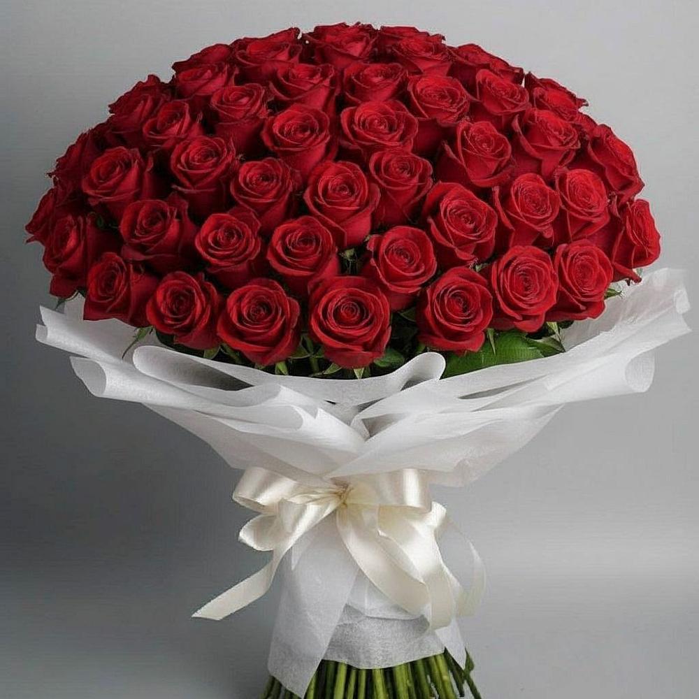 Букет 101 Красная роза Блэк Мэджик в Боршева