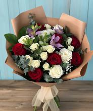 Букет цветов из:  Розы и Альстромерии в Боршева