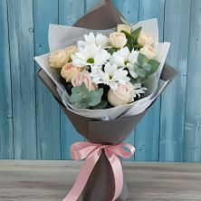 Букет цветов из:  Хризантемы и Розы в Боршева