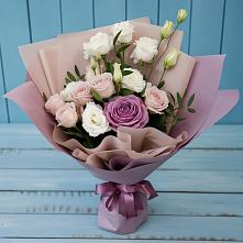 Букет цветов из:  Розы и Лизиантусы в Боршева