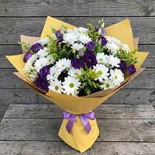 Букет цветов из:  Ирисы, Хризантемы и Ромашки в Боршева
