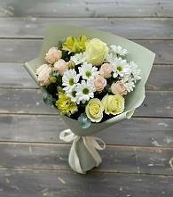 Букет цветов из:  Альстромерии, Розы и Хризантемы #REPLACE_PRED# Боршева