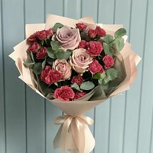 Букет цветов из:  Гвоздики и Розы #REPLACE_PRED# Боршева