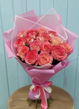 Букет 15 Розовых роз Равель в Боршева