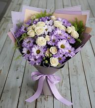 Букет цветов из:  Хризантемы и Розы в Боршева