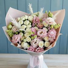 Букет цветов из:  Альстромерии и Розы в Боршева